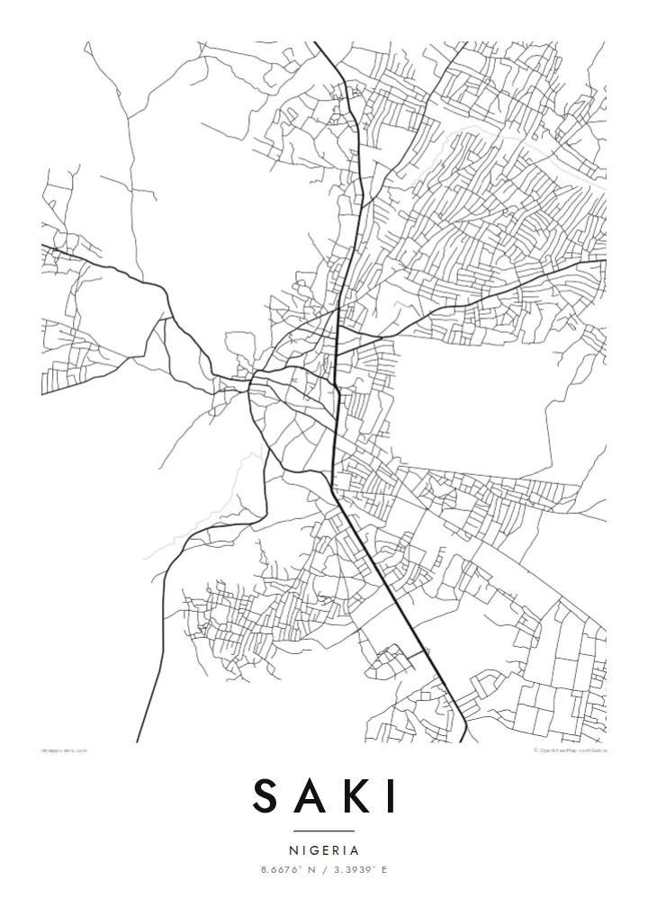 Saki map poster — Classic