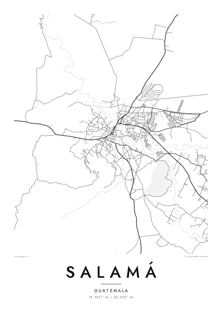 Salamá map poster — Classic