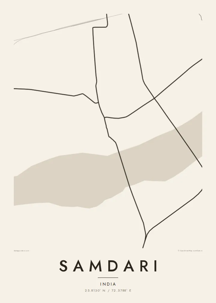 Samdari map poster — Paper