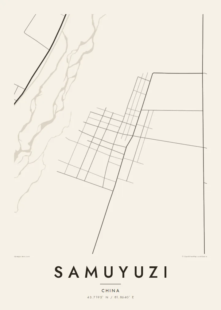 Samuyuzi map poster — Paper