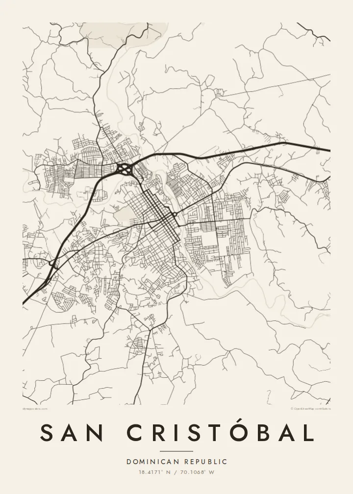 San Cristóbal map poster — Paper style