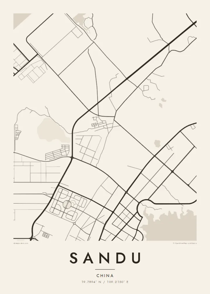Sandu map poster — Paper
