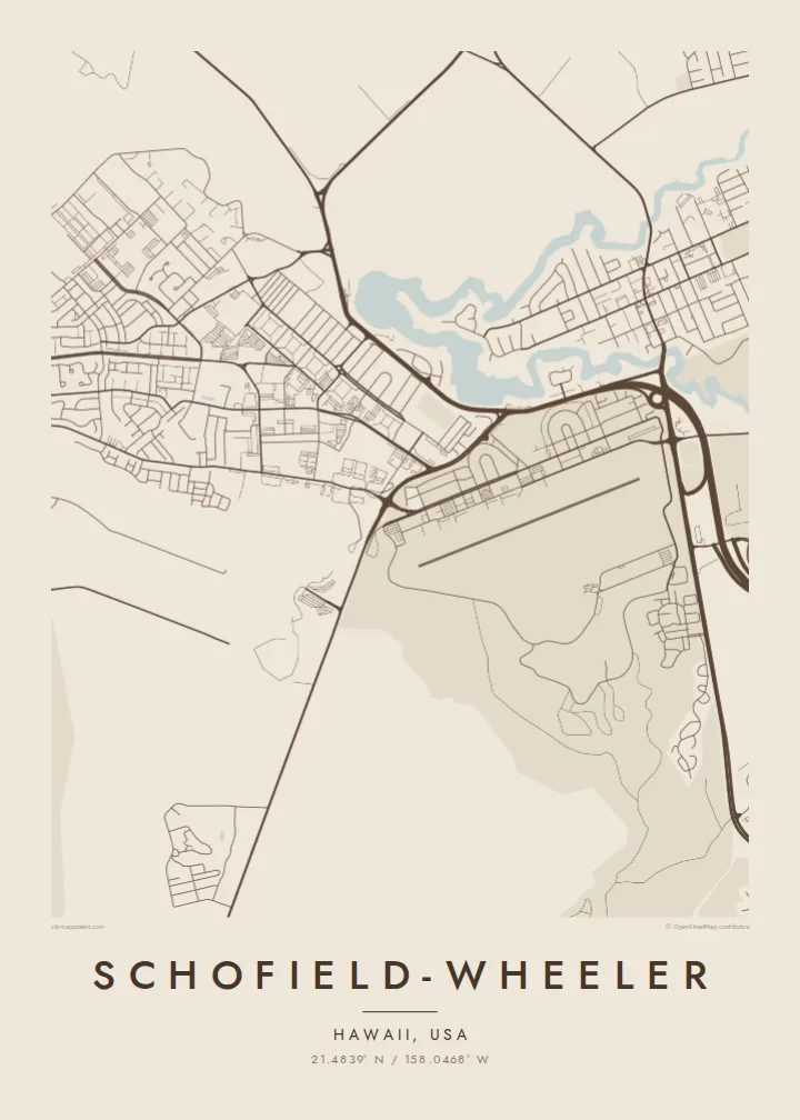 Schofield-Wheeler map poster — Sand