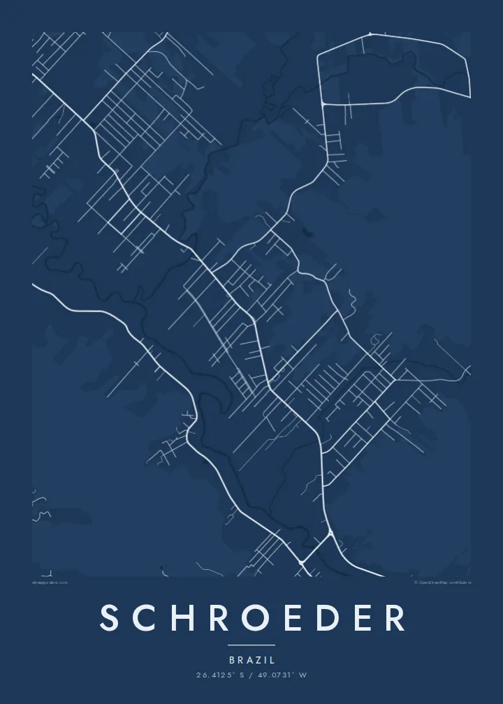Schroeder map poster — Blueprint
