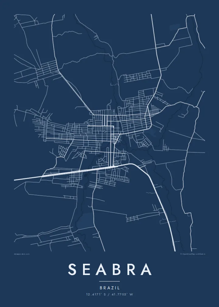 Seabra map poster — Blueprint