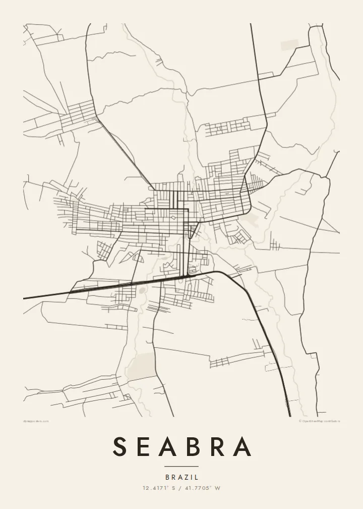 Seabra map poster — Paper