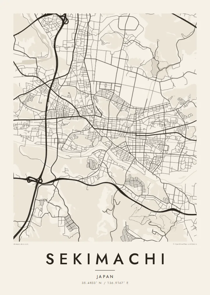 Sekimachi map poster — Paper