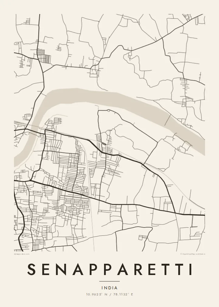 Senapparetti map poster — Paper