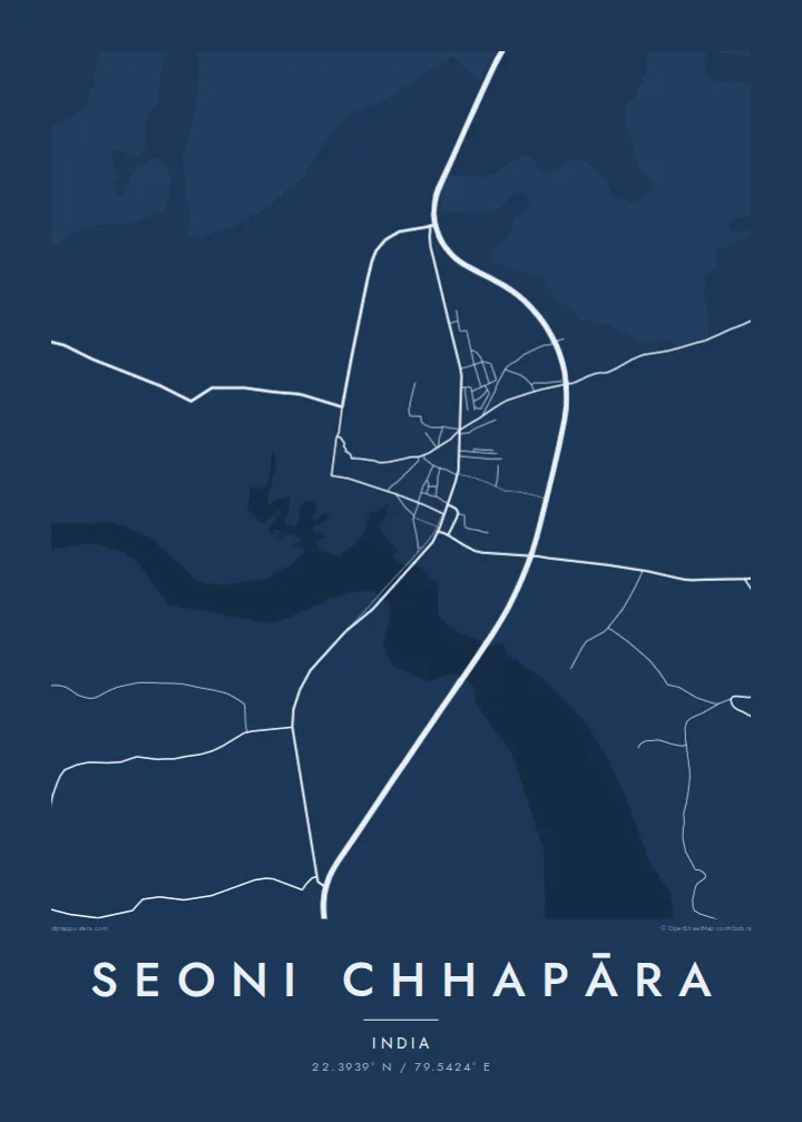 Seoni Chhapāra map poster — Blueprint
