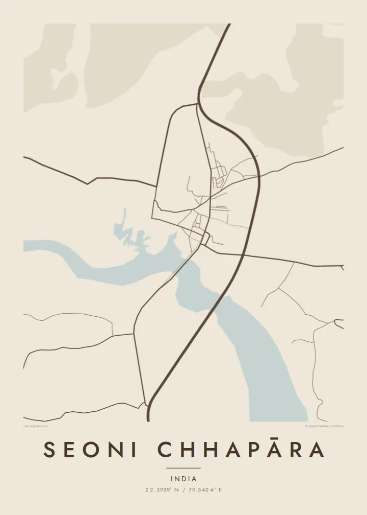 Seoni Chhapāra map poster — Sand