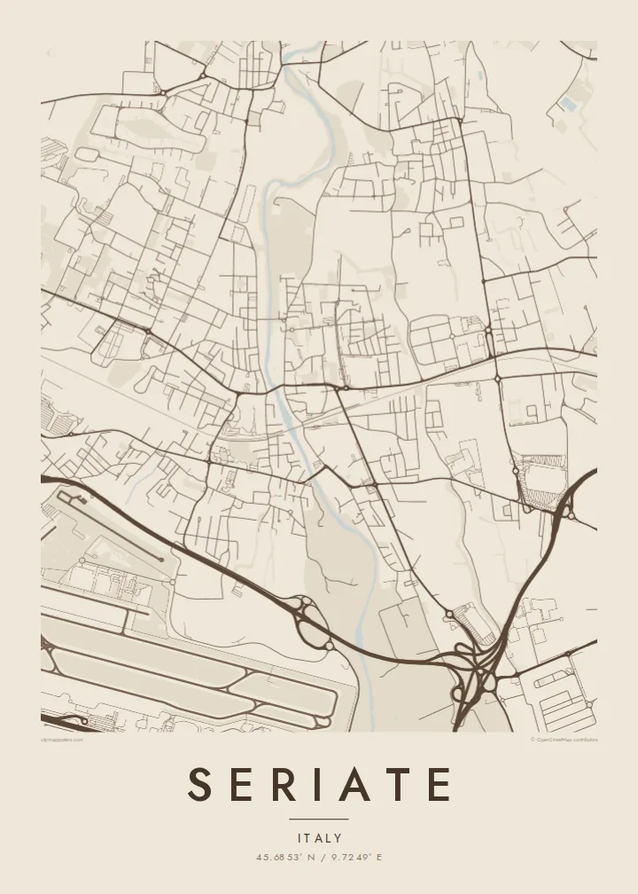 Seriate map poster — Sand style