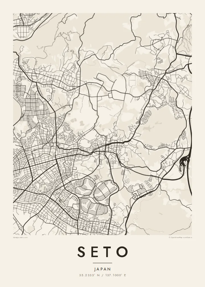 Seto map poster — Paper style