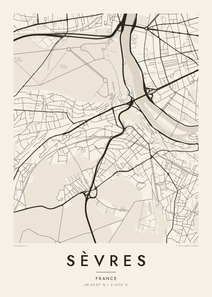 Sèvres map poster — Paper