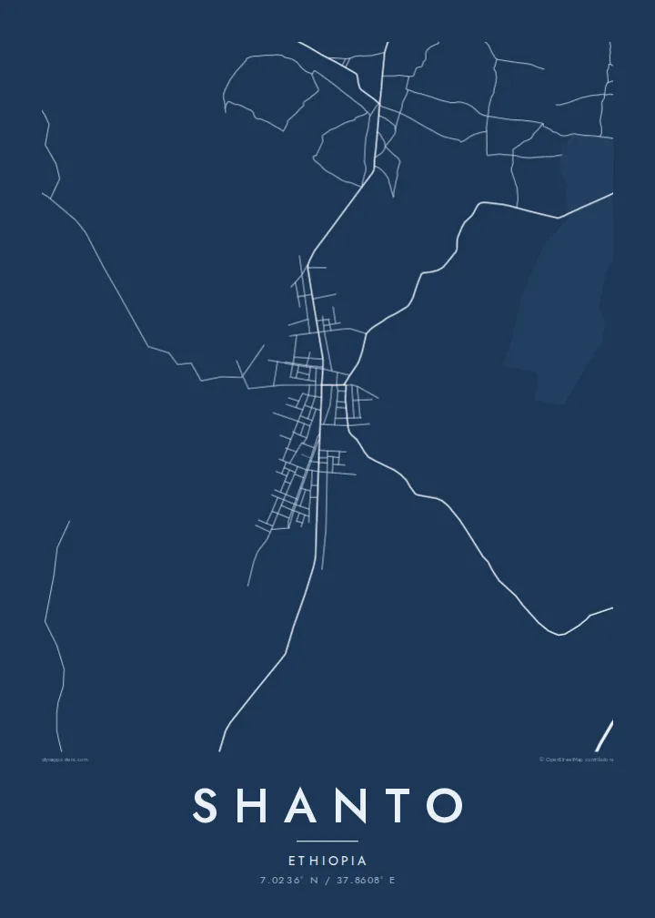 Shanto map poster — Blueprint