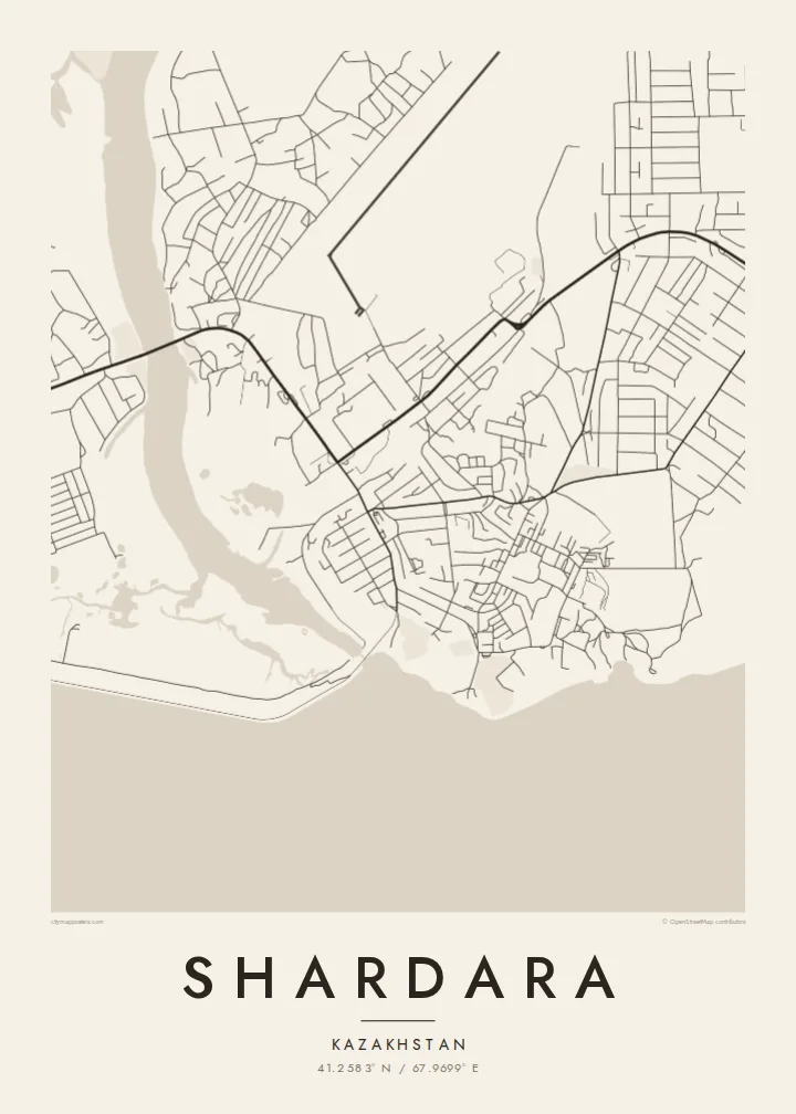 Shardara map poster — Paper