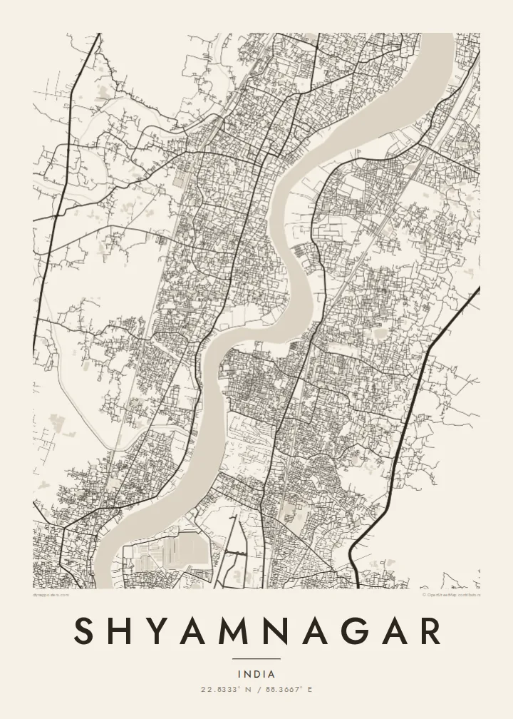 Shyamnagar map poster — Paper