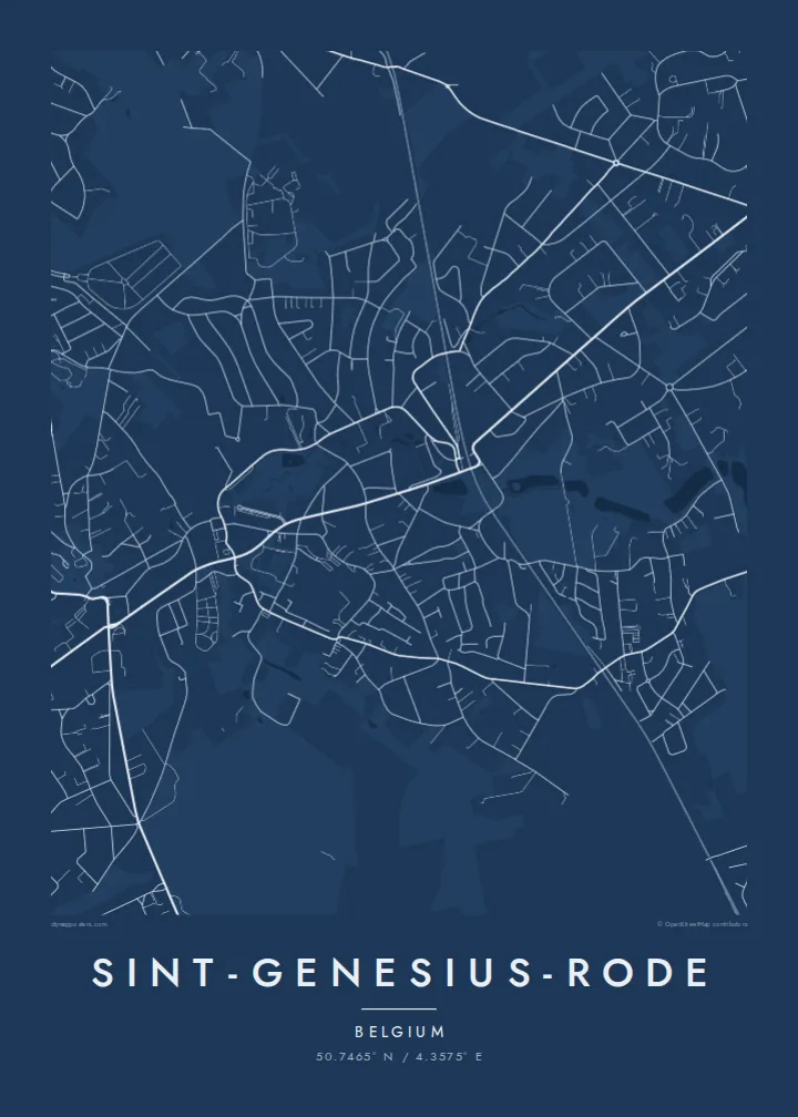 Sint-Genesius-Rode map poster — Blueprint