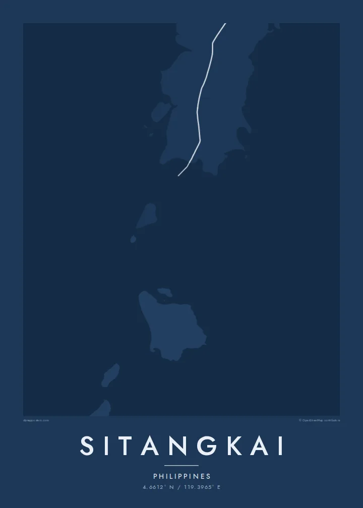 Sitangkai map poster — Blueprint