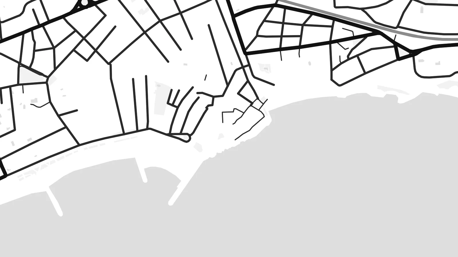 Close-up of the Sitges map poster at print resolution