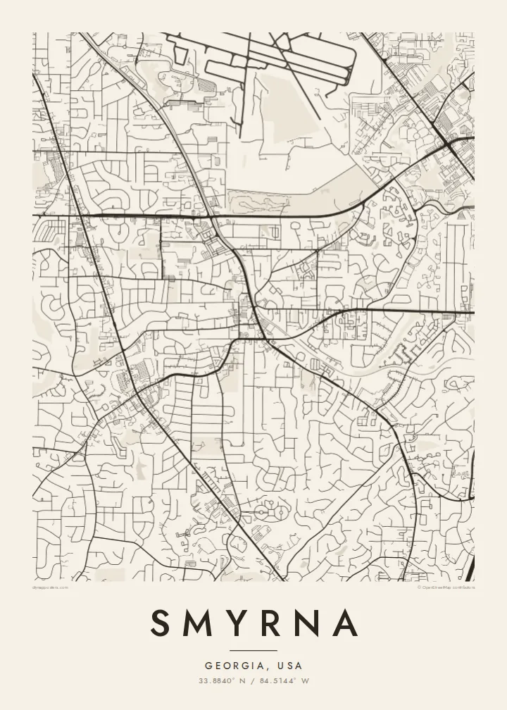 Smyrna map poster — Paper
