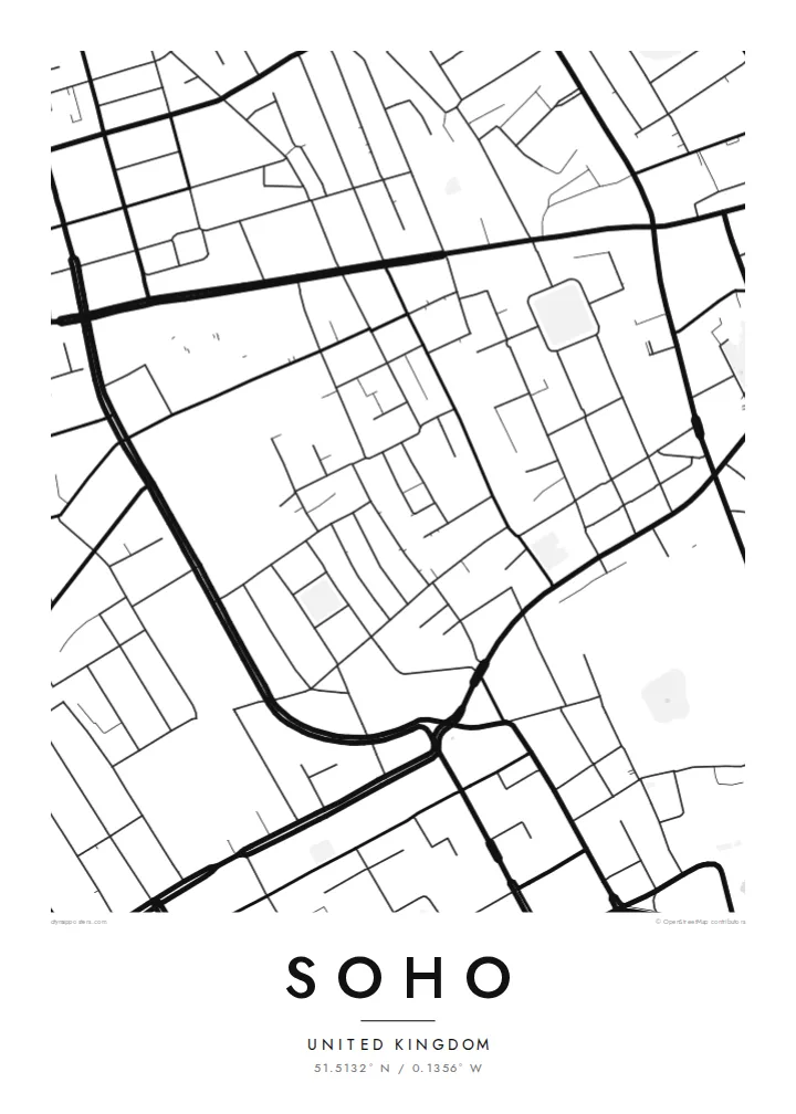 Soho map poster