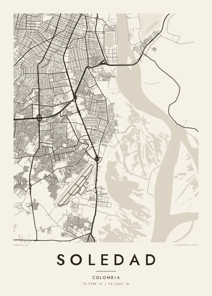 Soledad map poster — Paper