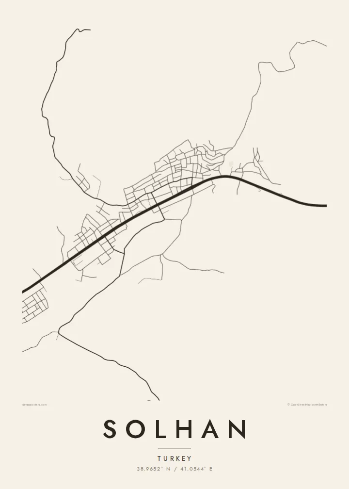 Solhan map poster — Paper style