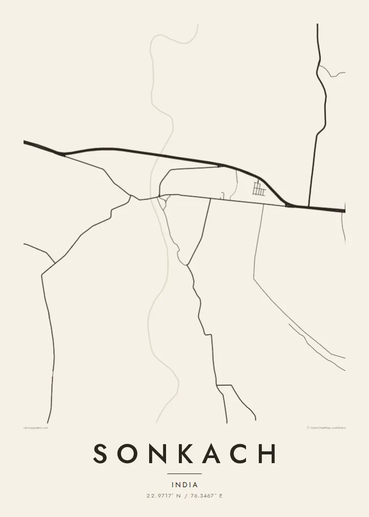Sonkach map poster — Paper