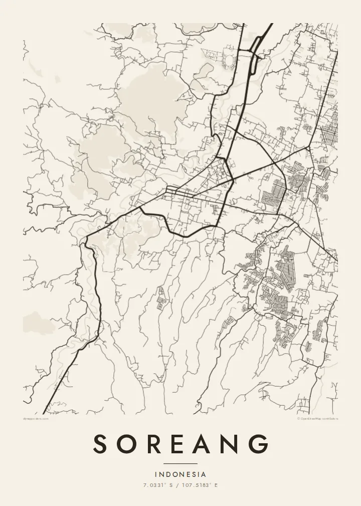 Soreang map poster — Paper