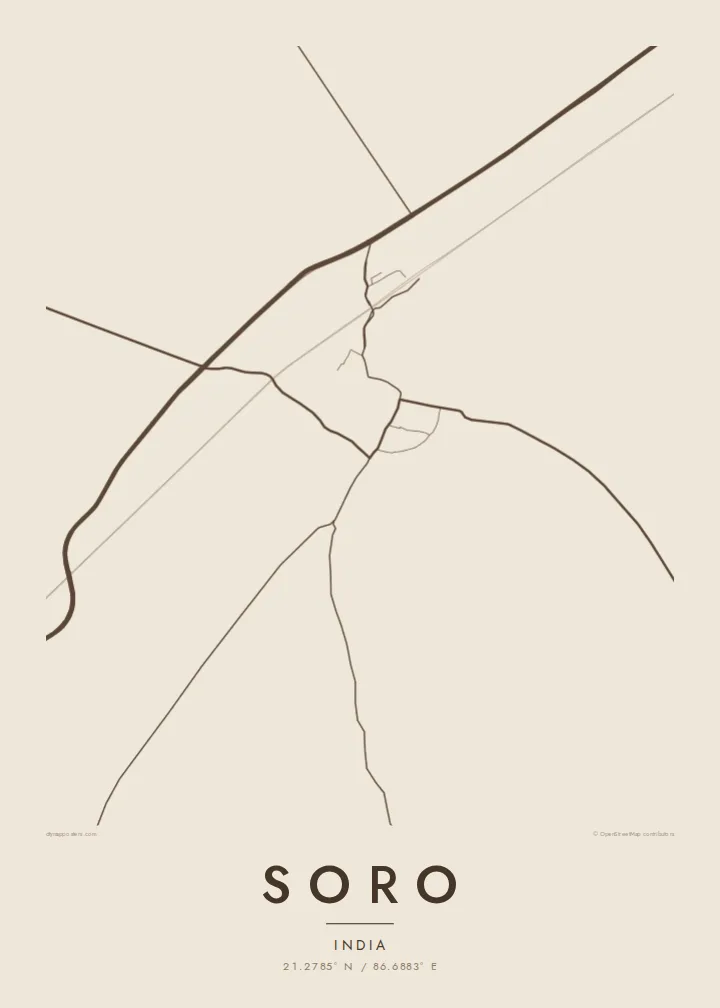 Soro map poster — Sand