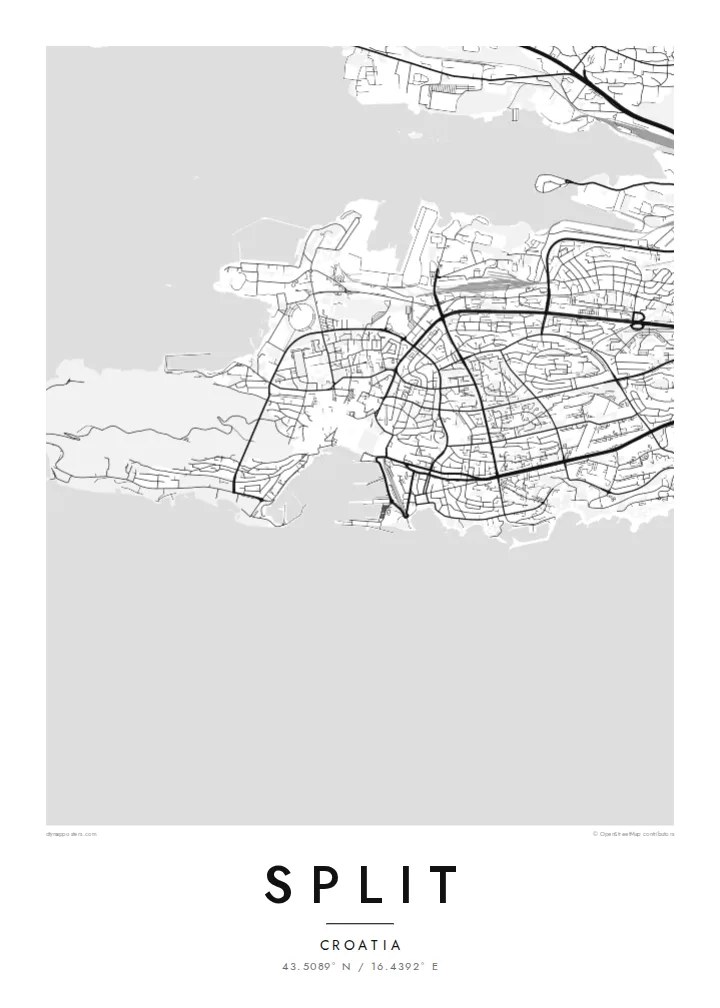 Split map poster