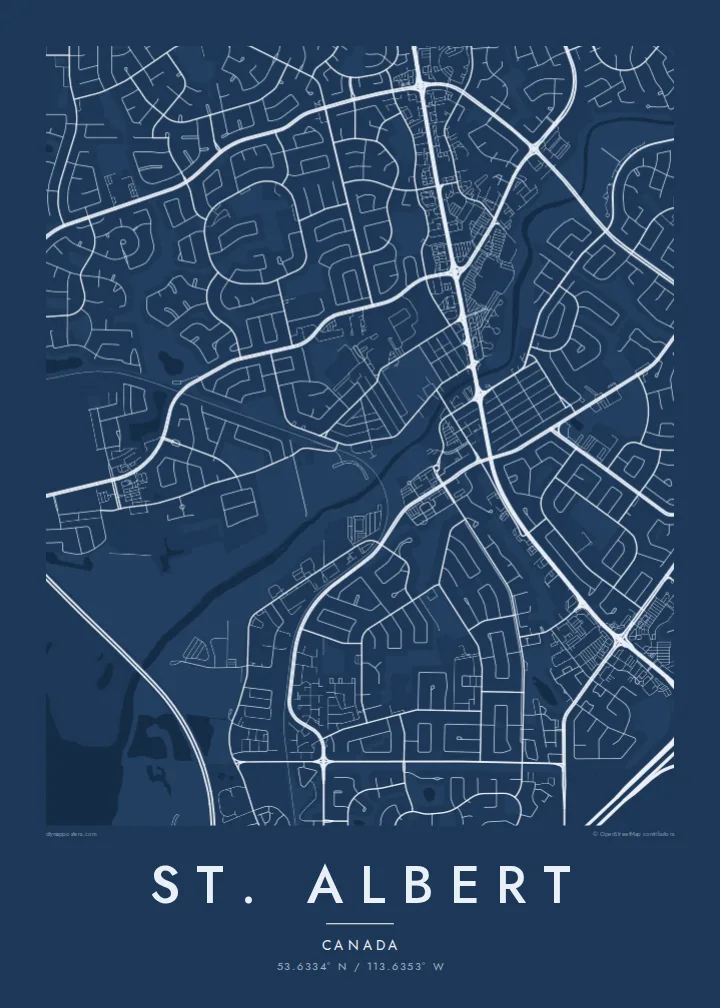 St. Albert map poster — Blueprint