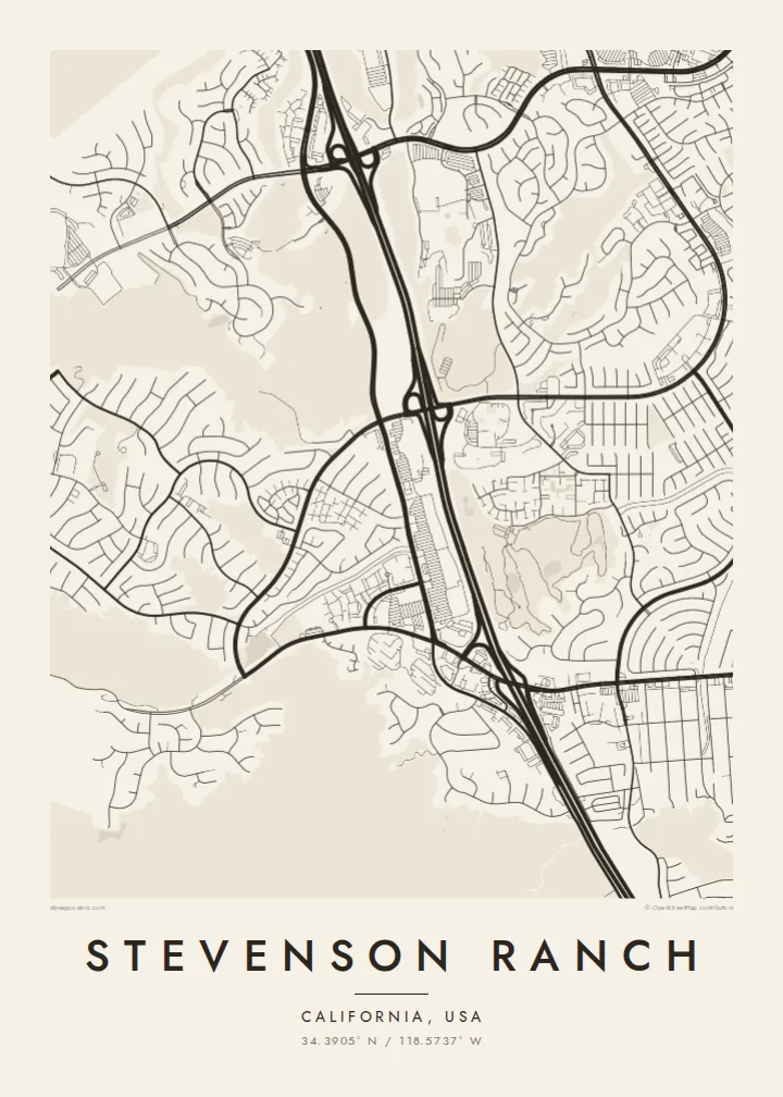 Stevenson Ranch map poster — Paper style