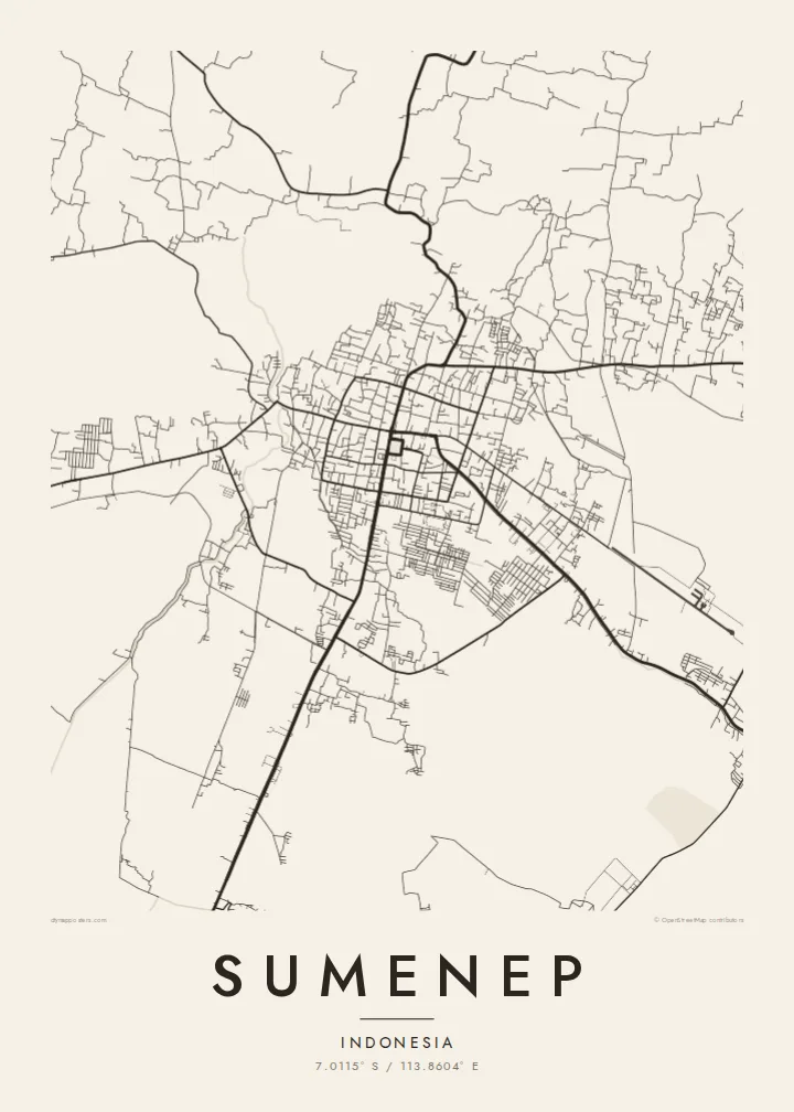 Sumenep map poster — Paper