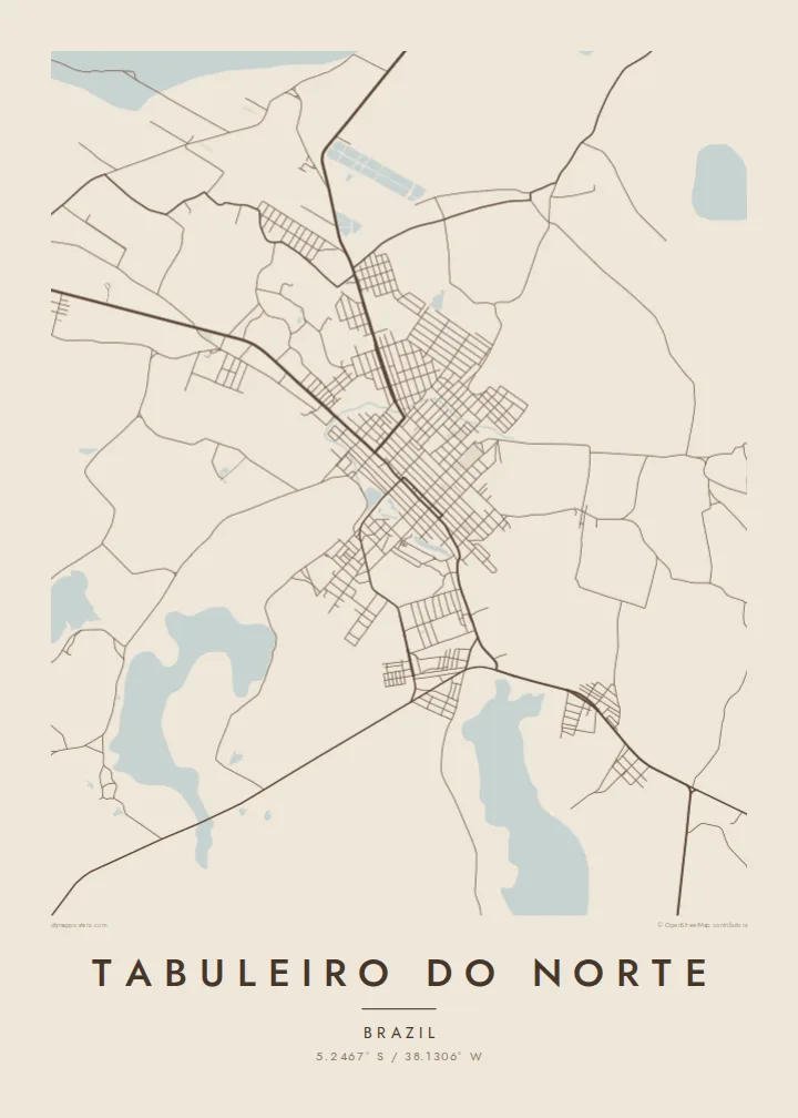 Tabuleiro do Norte map poster — Sand