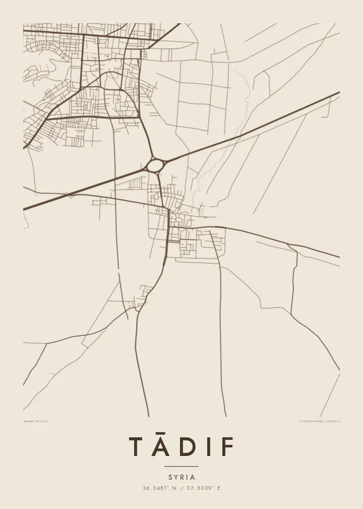 Tādif map poster — Sand style