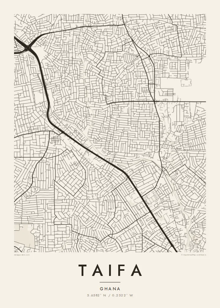 Taifa map poster — Paper