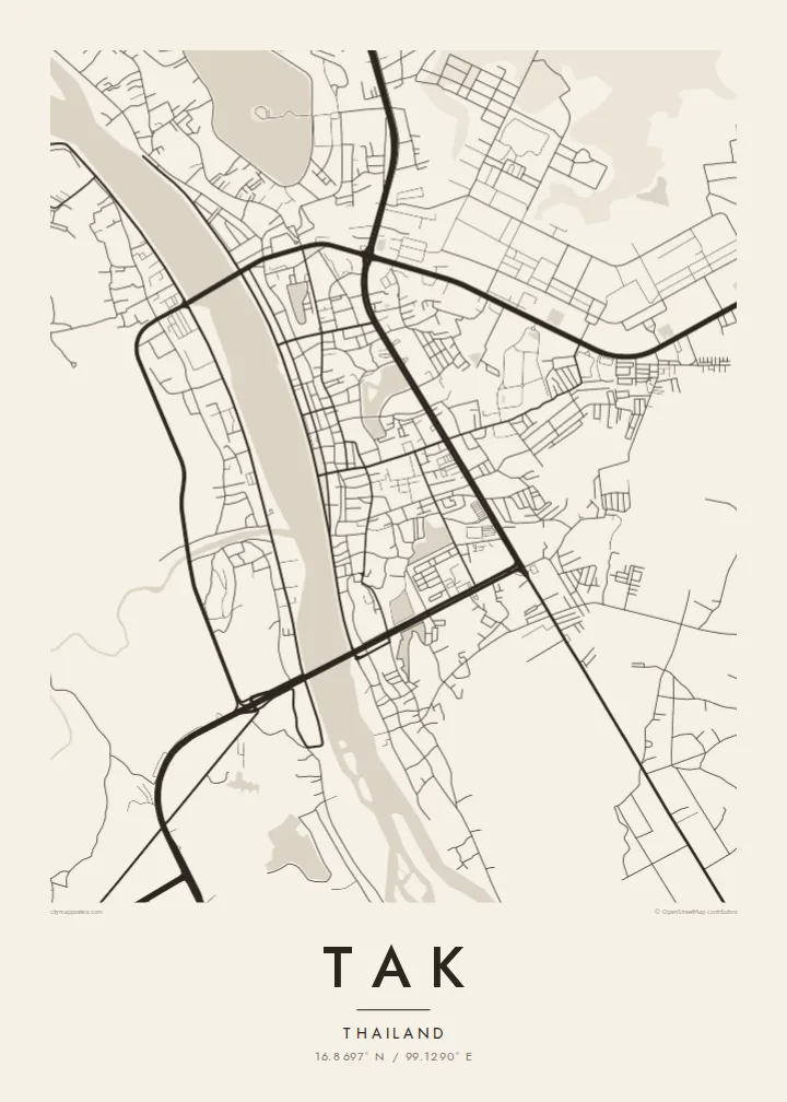 Tak map poster — Paper