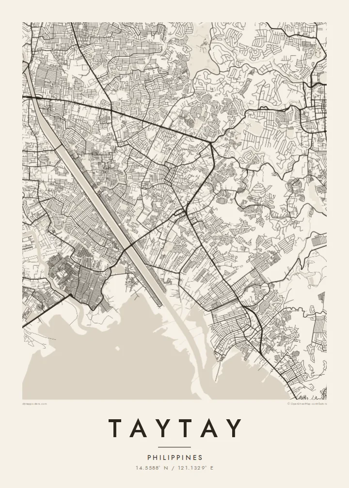 Taytay map poster — Paper