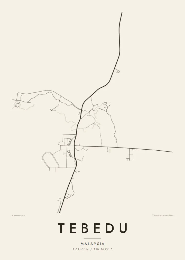Tebedu map poster — Paper
