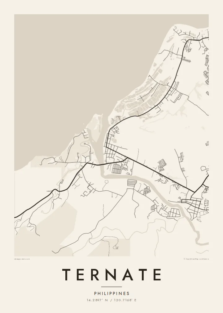 Ternate map poster — Paper