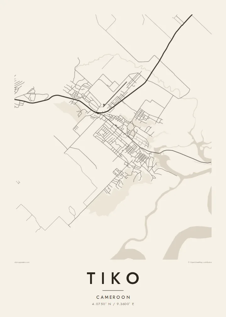 Tiko map poster — Paper