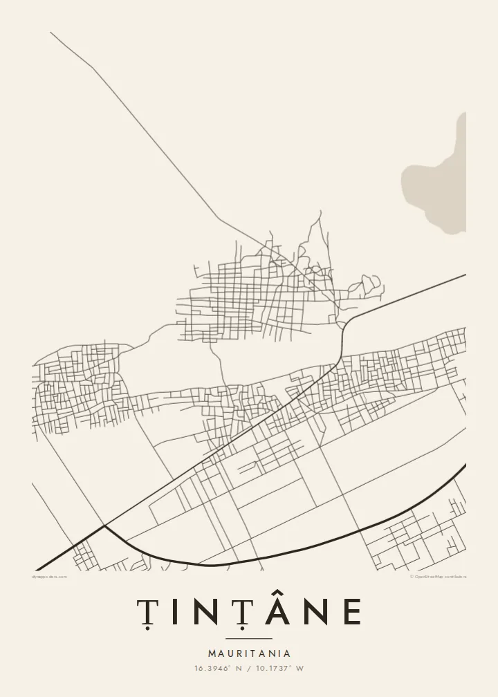 Ṭinṭâne map poster — Paper