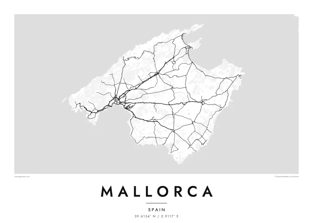 Mallorca harita posteri