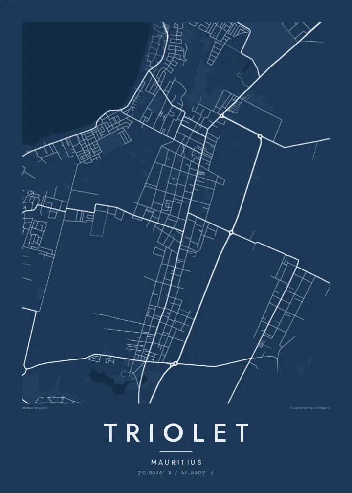 Triolet map poster — Blueprint