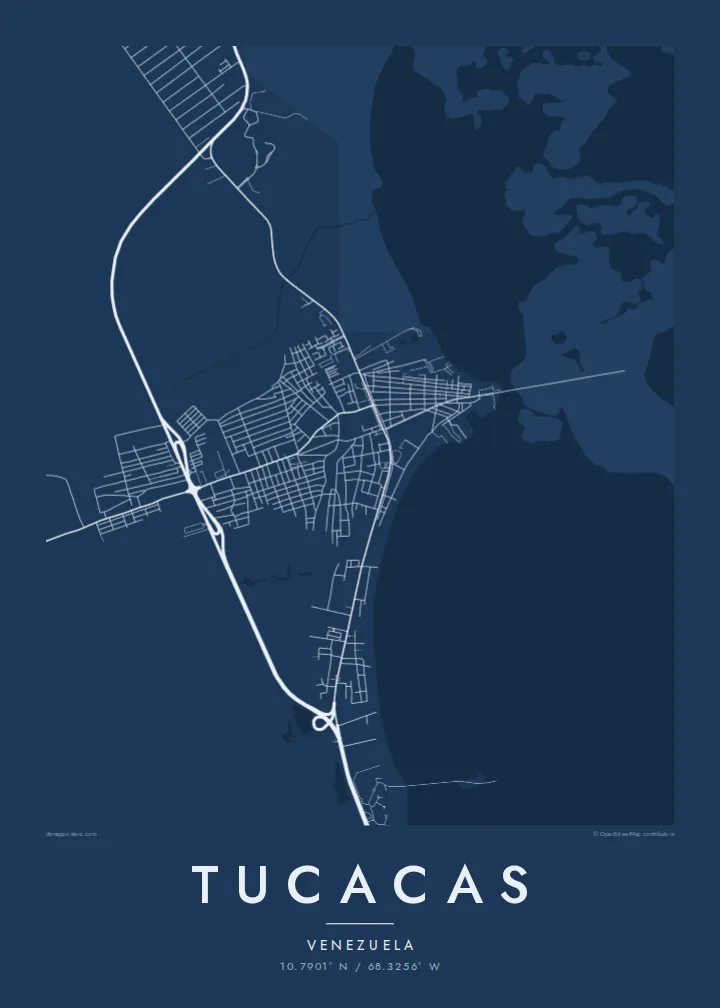 Tucacas map poster — Blueprint
