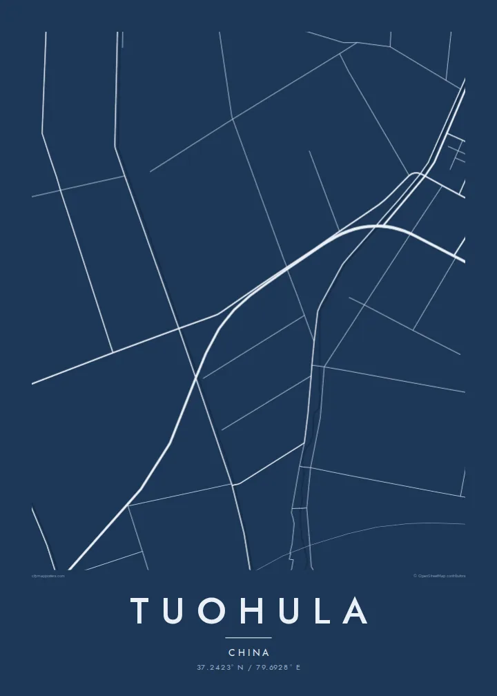 Tuohula map poster — Blueprint