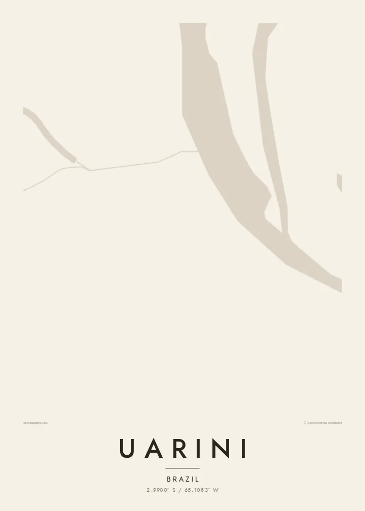 Uarini map poster — Paper
