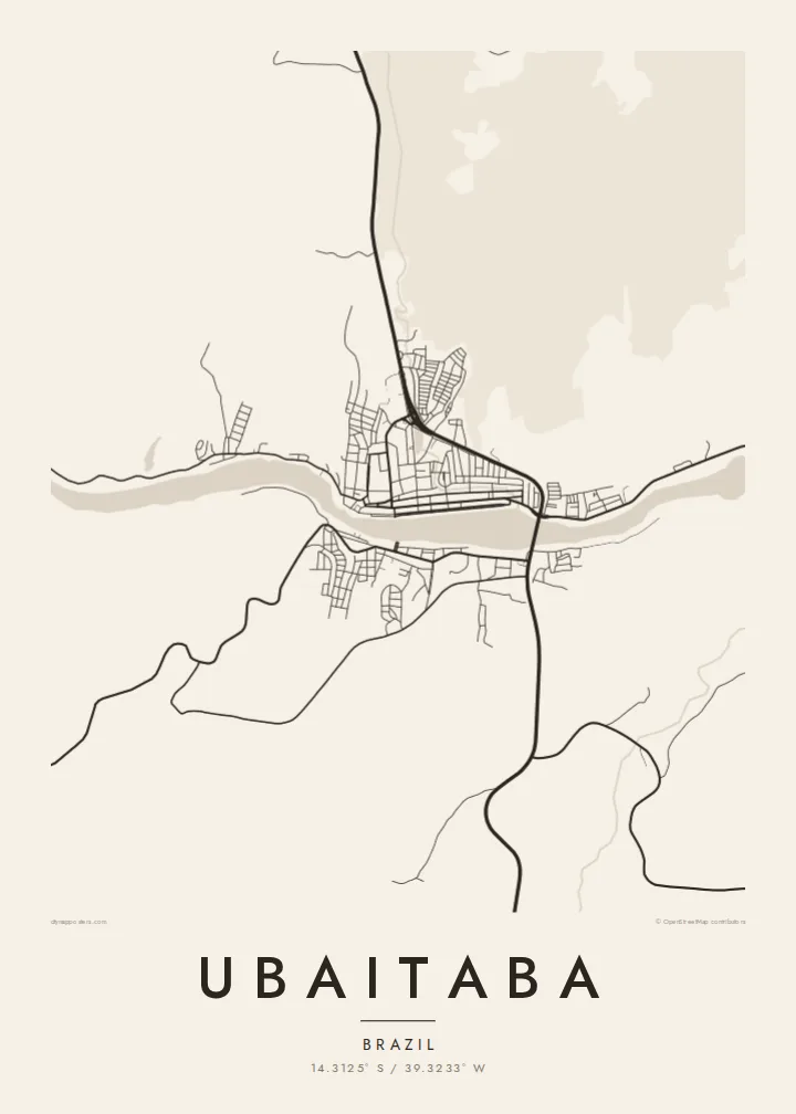 Ubaitaba map poster — Paper