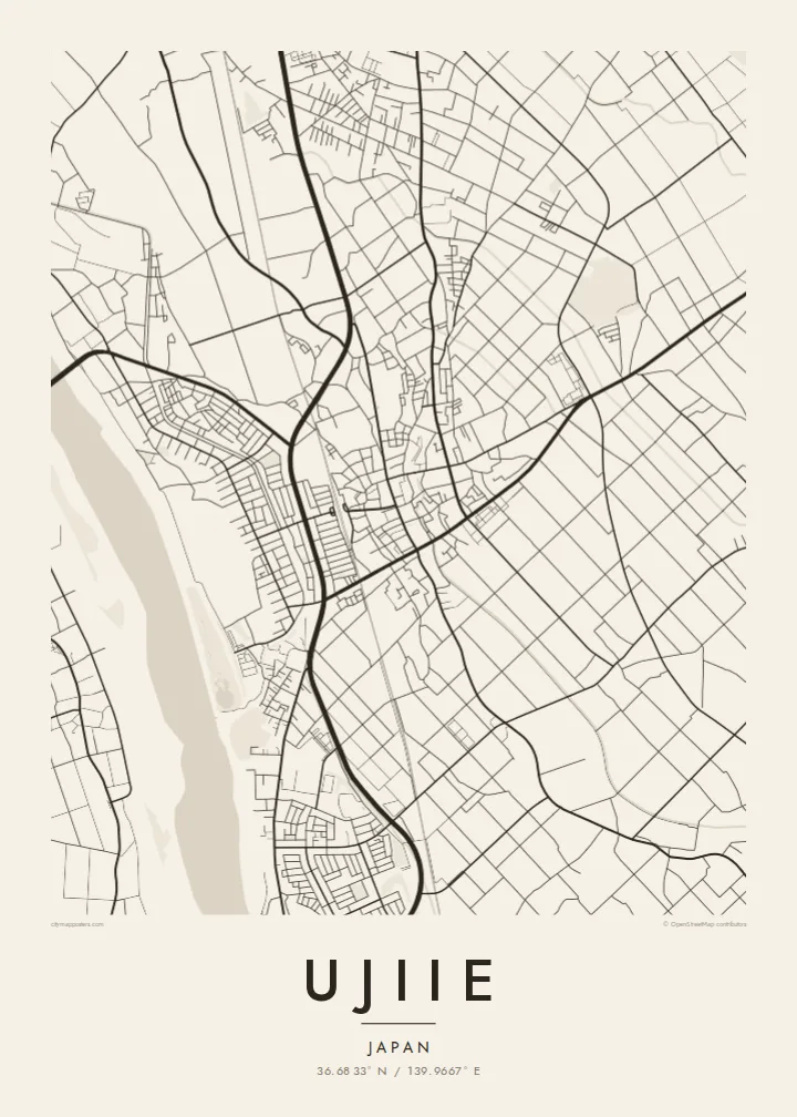 Ujiie map poster — Paper